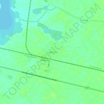 Mapa topográfico Saforcada, altitud, relieve