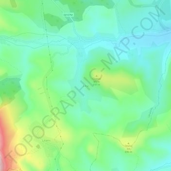 Mapa topográfico Lita, altitud, relieve