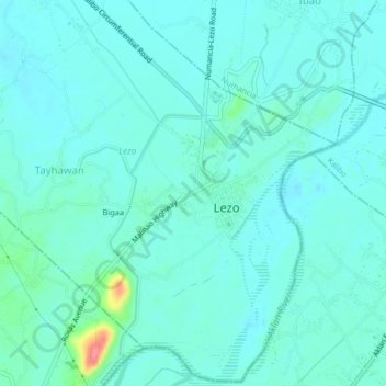 Mapa topográfico Barangay Sta. Rosa, altitud, relieve