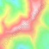 Mapa topográfico Cerro Sombrero, altitud, relieve