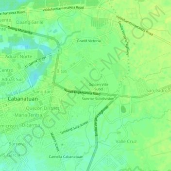 Mapa topográfico Ciudad de Real, altitud, relieve