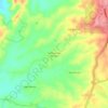 Mapa topográfico Sabanas del Potrero, altitud, relieve