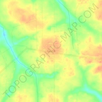 Mapa topográfico Guatá, altitud, relieve