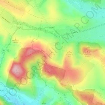 Mapa topográfico Sărata, altitud, relieve