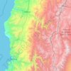Mapa topográfico Norte Chico, altitud, relieve