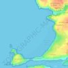 Mapa topográfico Anse des Blancs Sablons, altitud, relieve