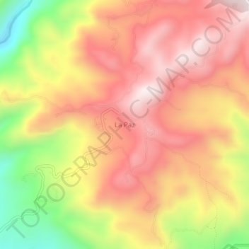 Mapa topográfico La Paz, altitud, relieve