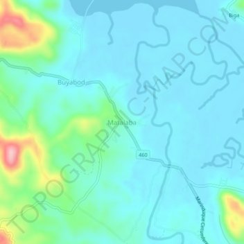 Mapa topográfico Matalaba, altitud, relieve