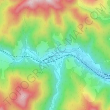 Mapa topográfico Ciobănuș, altitud, relieve