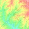 Mapa topográfico Solapur, altitud, relieve