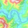 Mapa topográfico Malekhu, altitud, relieve