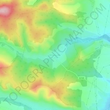 Mapa topográfico Almașu Mic, altitud, relieve