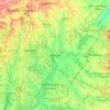 Mapa topográfico Pinhais, altitud, relieve