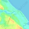 Mapa topográfico Caponga, altitud, relieve