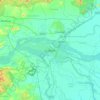 Mapa topográfico Cuttack, altitud, relieve