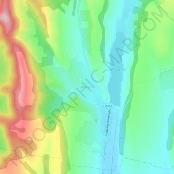 Mapa topográfico Bibirești, altitud, relieve