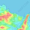 Mapa topográfico Xivares, altitud, relieve
