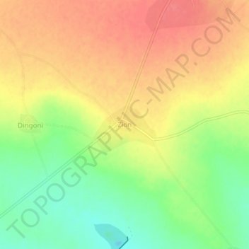 Mapa topográfico Zion, altitud, relieve