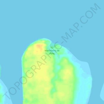 Mapa topográfico Marinheiro de Fora, altitud, relieve