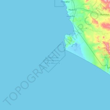 Mapa topográfico Caquitina, altitud, relieve