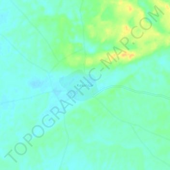 Mapa topográfico Kelansar, altitud, relieve