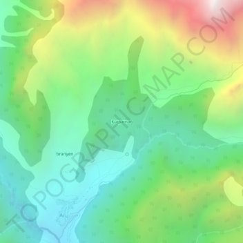 Mapa topográfico Koothpathri, altitud, relieve