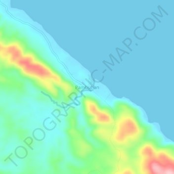 Mapa topográfico Pambuhan, altitud, relieve