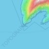 Mapa topográfico Punta Campanella, altitud, relieve