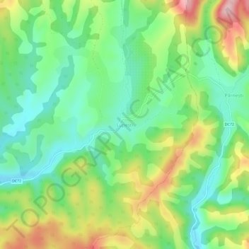 Mapa topográfico Lupești, altitud, relieve