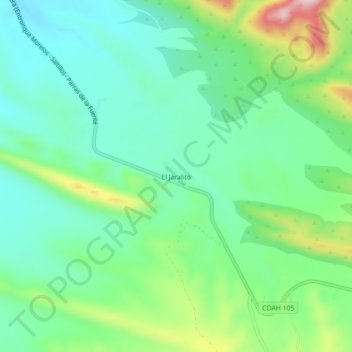 Mapa topográfico El Jaralito, altitud, relieve