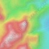 Mapa topográfico Pico Jurapê, altitud, relieve