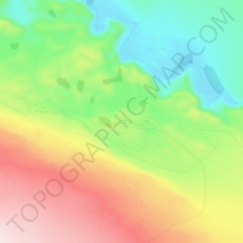 Mapa topográfico Новолазаревская, altitud, relieve