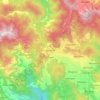 Mapa topográfico Bhowali, altitud, relieve