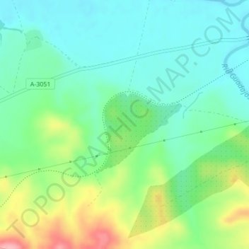 Mapa topográfico Los Pirineos, altitud, relieve