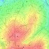 Mapa topográfico Área recarga do lençol freático, altitud, relieve