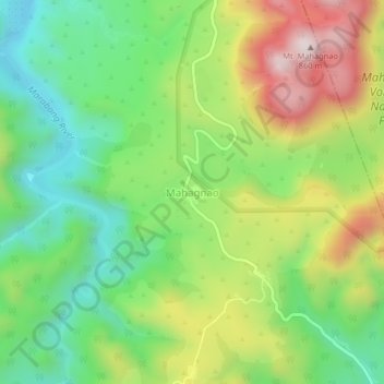 Mapa topográfico Mahagnao, altitud, relieve