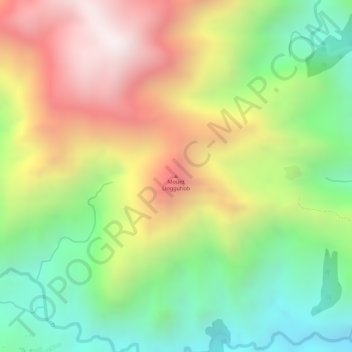 Mapa topográfico Mount Lingguhob, altitud, relieve