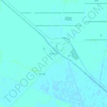 Mapa topográfico Averías, altitud, relieve