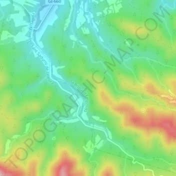 Mapa topográfico Serra dels Perduts, altitud, relieve