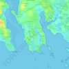 Mapa topográfico Larmor, altitud, relieve
