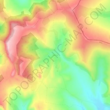 Mapa topográfico Heria, altitud, relieve