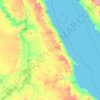Mapa topográfico البحر الأحمر, altitud, relieve