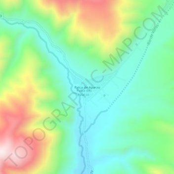 Mapa topográfico Palca de Aparzo, altitud, relieve