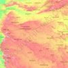 Mapa topográfico Maharashtra, altitud, relieve