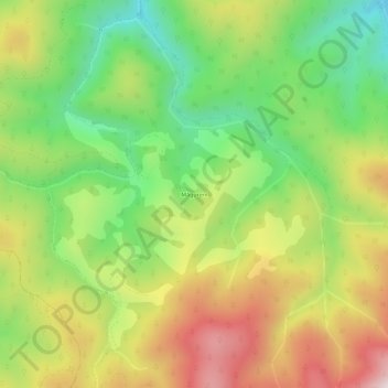 Mapa topográfico Măgureni, altitud, relieve