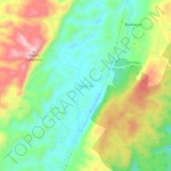 Mapa topográfico Nug-as, altitud, relieve