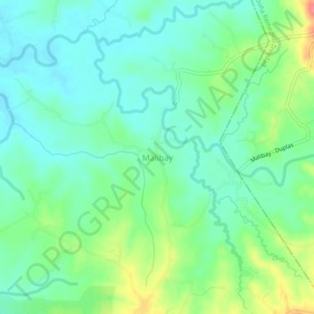 Mapa topográfico Malibay, altitud, relieve