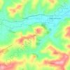 Mapa topográfico Cartella, altitud, relieve