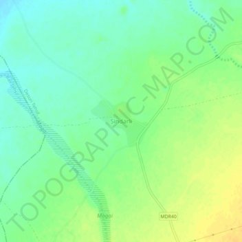 Mapa topográfico Sindarli, altitud, relieve