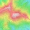 Mapa topográfico Mendaur, altitud, relieve